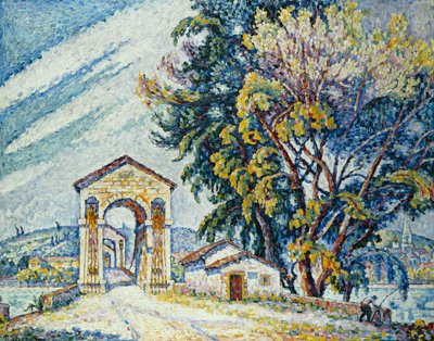 Die Brücke in Bourg-Saint-Andéol, 1926 von Paul Signac