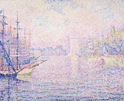 Hafen von Marseille, Morgennebel von Paul Signac