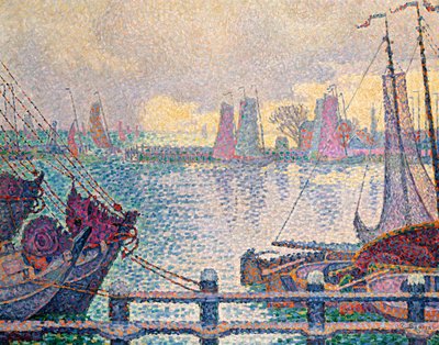 Der Hafen von Volendam, 1896 von Paul Signac