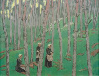 Pilzsammler im Wald von Paul Sérusier