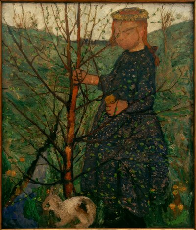 Kind mit Kaninchen von Paula Modersohn Becker