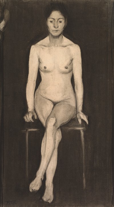 Sitzender weiblicher Akt (Selbstporträt?) von Paula Modersohn Becker