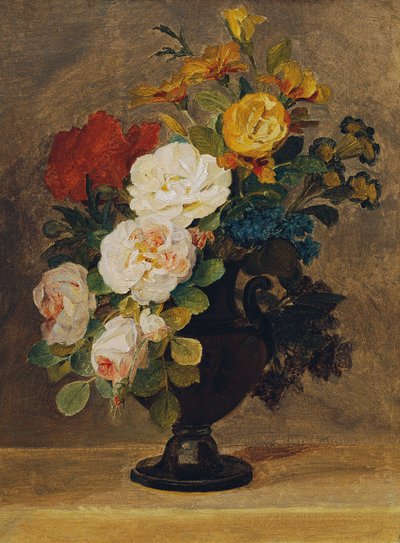Blumenstrauß in antiker Vase von Pauline von Koudelka Schmerling