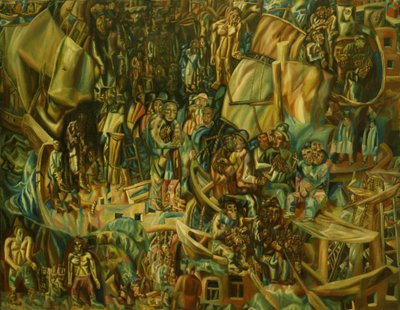 Komposition. Schiffe, 1913-1915 von Pavel Nikolayevich Filonov