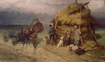 Jäger im Sturm gefangen von Pavel Osipovich Kovalevsky