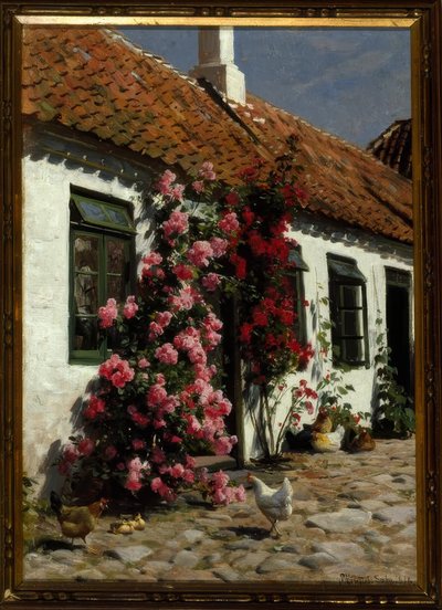 Kletterrosen am Bauernhof von Peder Monsted