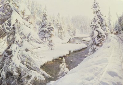 Winterlandschaft, St. Moritz von Peder Monsted