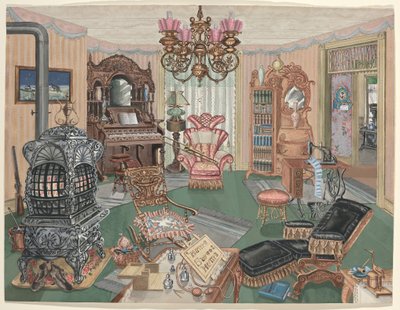 Ländliches Wohnzimmer, 1900 von Perkins Harnly