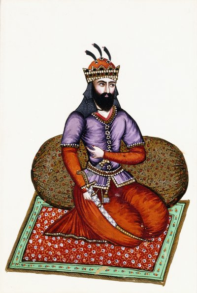 Porträt von Shah Garshab, 19. Jahrhundert von Persian School
