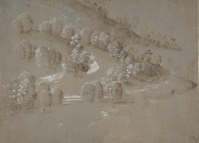 Landschaft recto, Landschaft verso, 1489-90 von Perugino