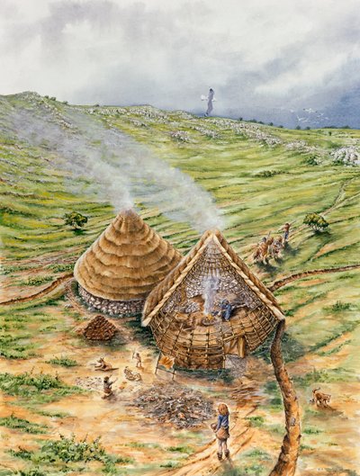 Brean Down, ca. 3200-600 v. Chr., ca. 1990-2010 von Peter Dunn