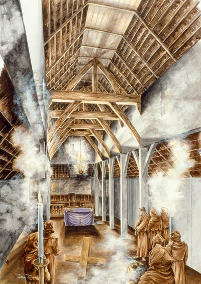 Lindisfarne Priory, ca. 652 n. Chr. von Peter Dunn