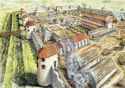 Portchester Castle, AD 345, ca. 1990-2010 von Peter Dunn