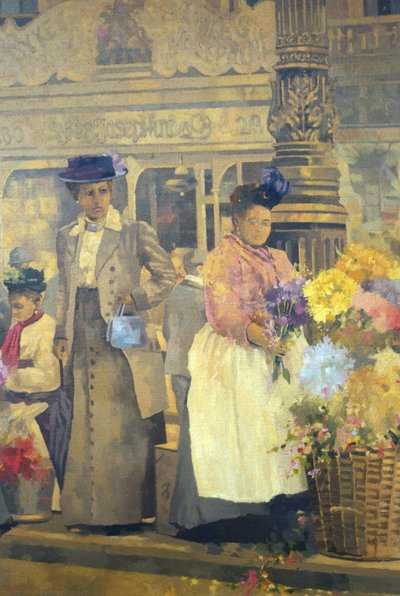 Blumenverkäufer, London von Peter Miller