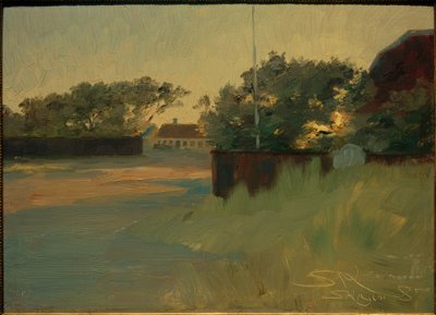 Ansicht von Brödnums Garten. Sonnenuntergang von Peder Severin Krøyer