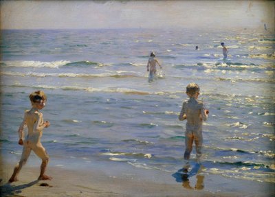 Badende Jungen. Sonnenschein. Skagen von Peder Severin Krøyer