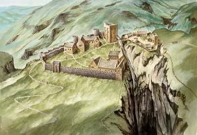 Peveril Castle, 14. Jahrhundert, ca. 1990-2010 von Peter Urmston