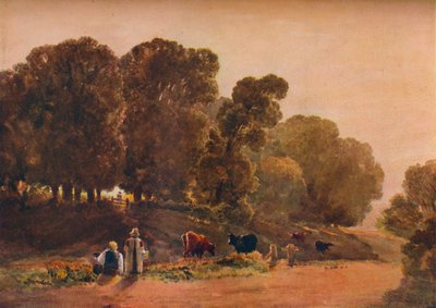 Straße durch einen Park, 19. Jahrhundert von Peter de Wint