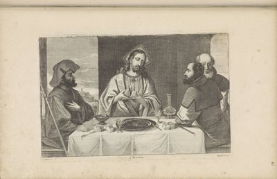 Mahlzeit in Emmaus von Peter van Liesebetten