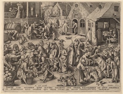 Nächstenliebe von Philip Galle after Pieter Bruegel the Elder