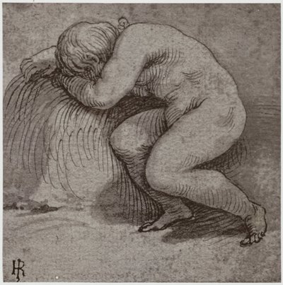 Giulio Romano, Ein schlafendes Kind von Philip Henry Delamotte