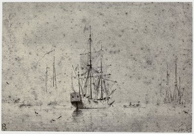 Willem van der Velde, Schifffahrt von Philip Henry Delamotte