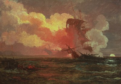 Ein Seegefecht von Philip James de Loutherbourg