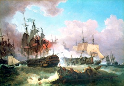 Die Schlacht von Camperdown von Philip James de Loutherbourg