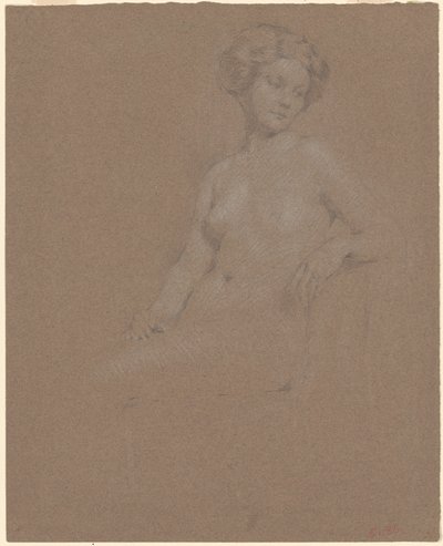 Sitzender weiblicher Akt von Philip Leslie Hale
