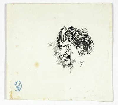 Skizze von Whistlers Kopf von Philip William May