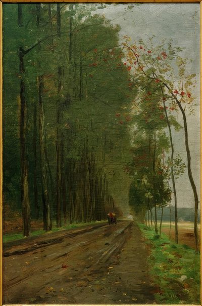 Chaussee am Waldrand von Philipp Franck