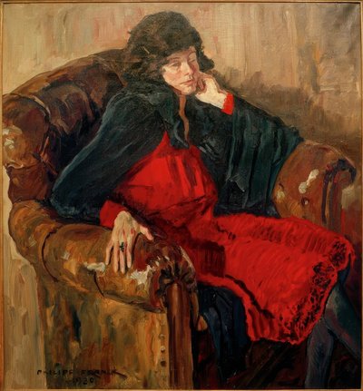 Dame im Sessel von Philipp Franck