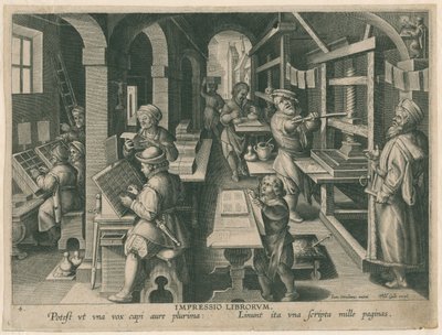 Druckerei, 1570-1580 von Philipp Galle