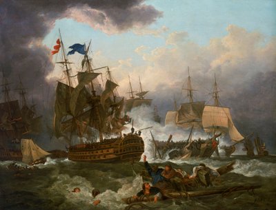 Die Schlacht von Camperdown von Philippe Jacques de Loutherbourg