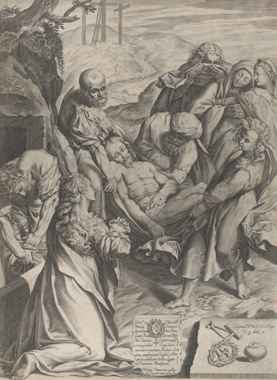 Die Grablegung, 1589 von Philippe Thomassin
