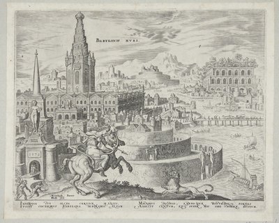 Die Mauern von Babylon von Philips Galle