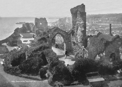 Hastings. Das Schloss, 1907 von Photochrom Co Ltd of London