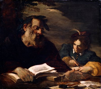 Homer diktiert seine Gedichte, 17. Jahrhundert von Pier Francesco Mola
