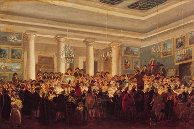 Öffentliche Versteigerung im Hotel Bullion von Pierre Antoine Demachy