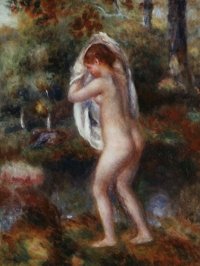 Badende beim Ausziehen, 1897 von Pierre Auguste Renoir