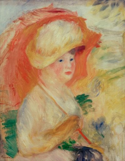Frau mit Sonnenschirm von Pierre Auguste Renoir