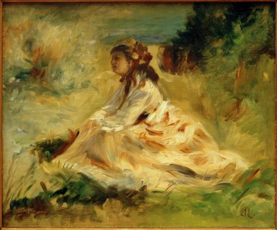 Frau auf einer Wiese (Lise Tréhot) von Pierre Auguste Renoir