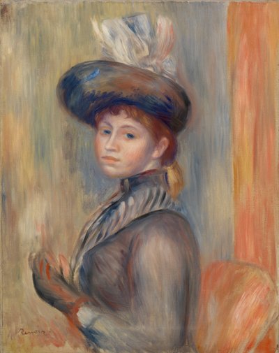 Mädchen in Grau-Blau von Pierre Auguste Renoir