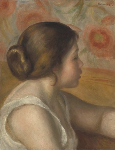 Kopf eines jungen Mädchens, ca. 1890 von Pierre Auguste Renoir