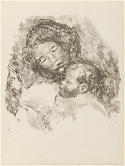 Mutterschaft, große Platte von Pierre Auguste Renoir