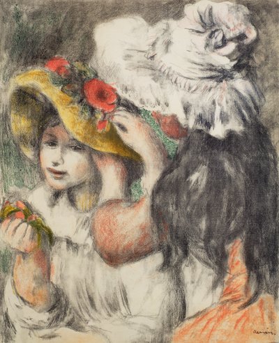 Den Hut befestigen, 1898 von Pierre Auguste Renoir