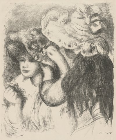 Den Hut befestigen, 1897 von Pierre Auguste Renoir