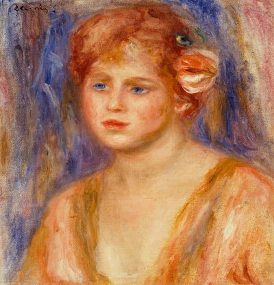 Porträt eines jungen Mädchens von Pierre Auguste Renoir