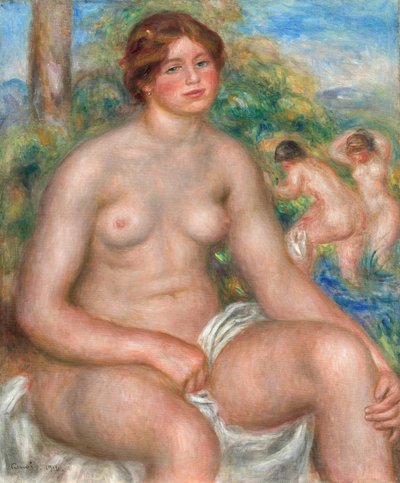 Sitzende Badende von Pierre Auguste Renoir