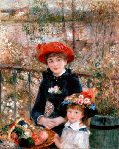Zwei Schwestern auf der Terrasse, 1881 von Pierre Auguste Renoir